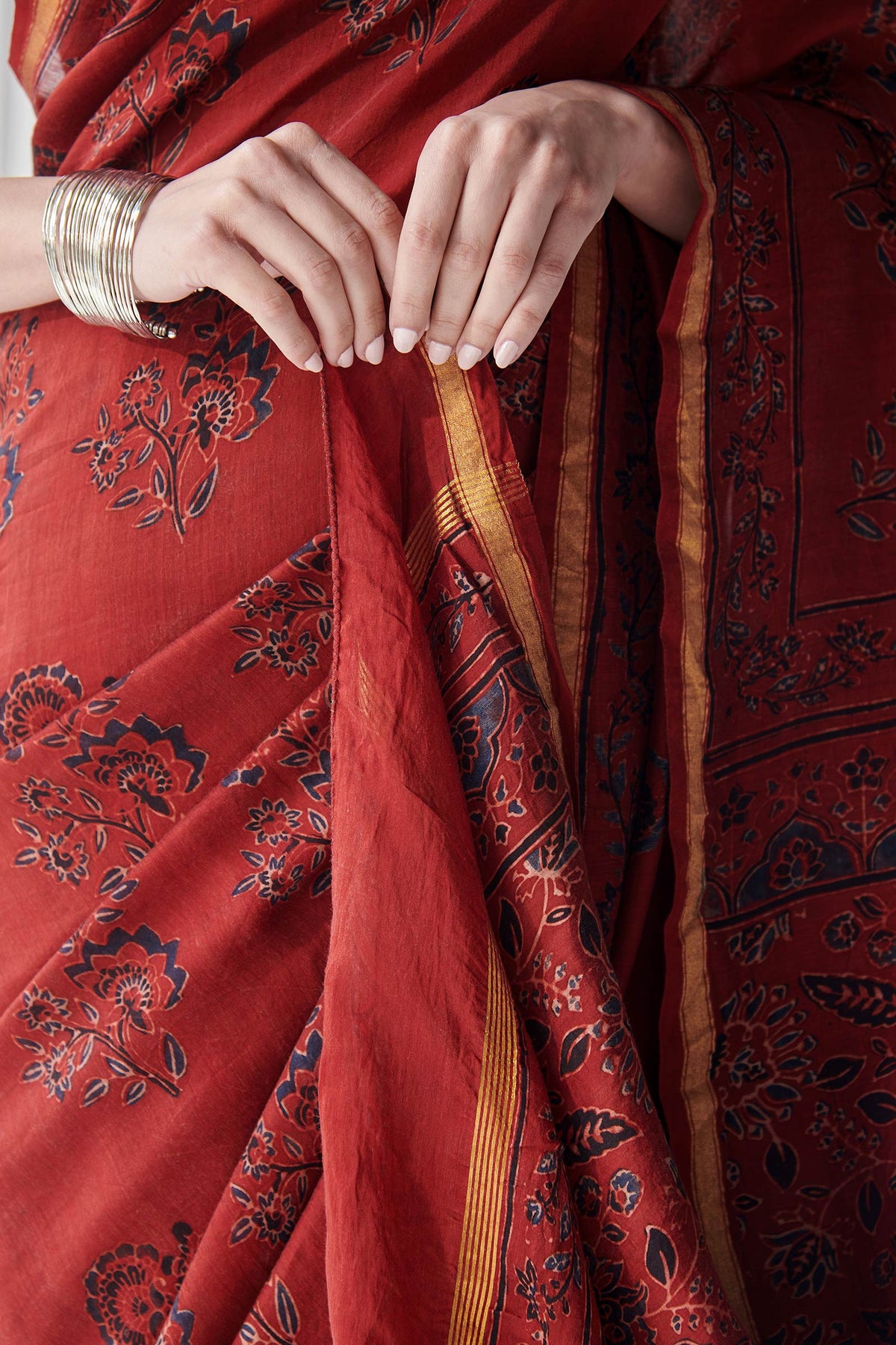 Sehra Zaria Ajrak Saree
