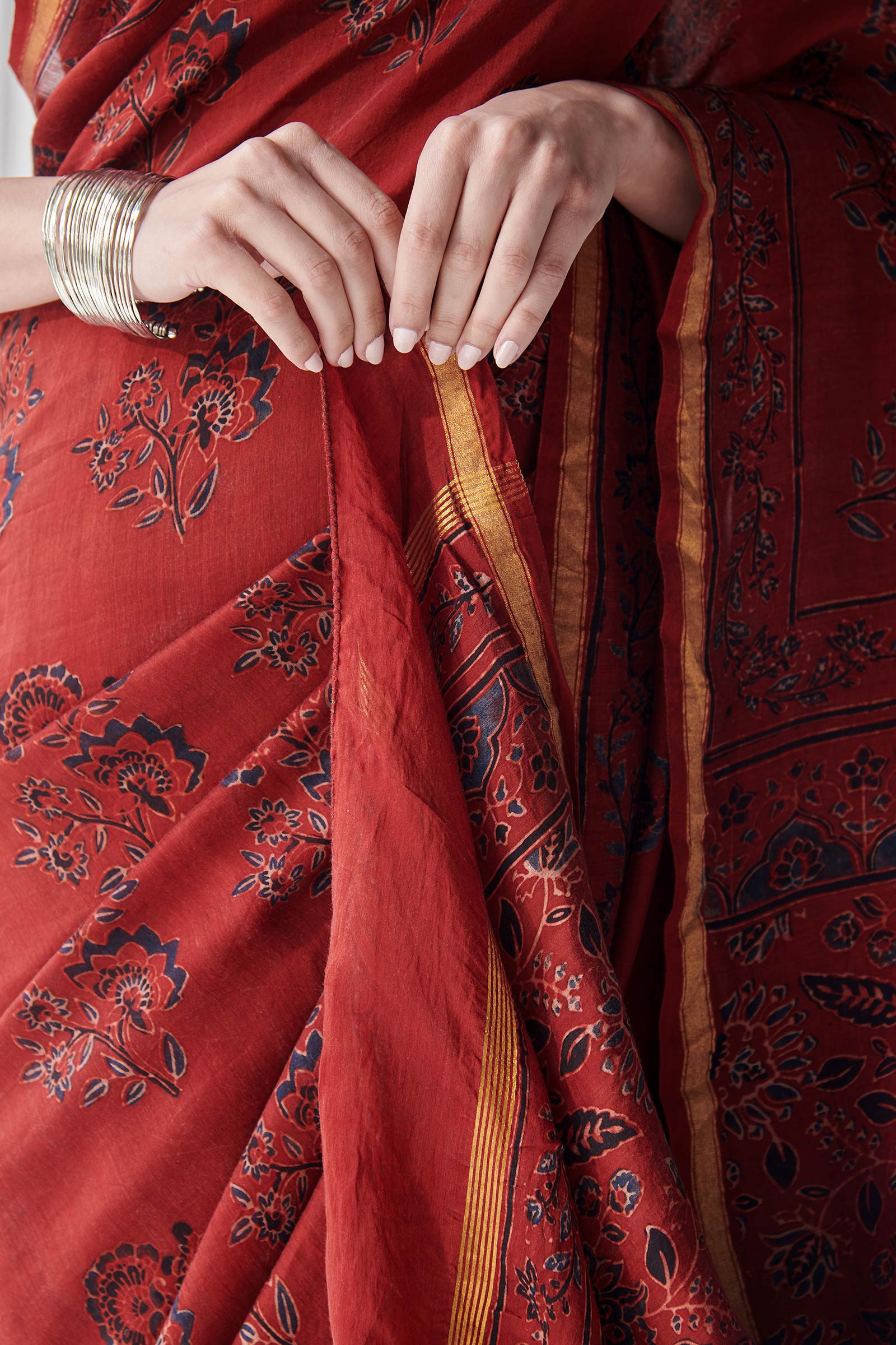 Sehra Zaria Ajrak Saree