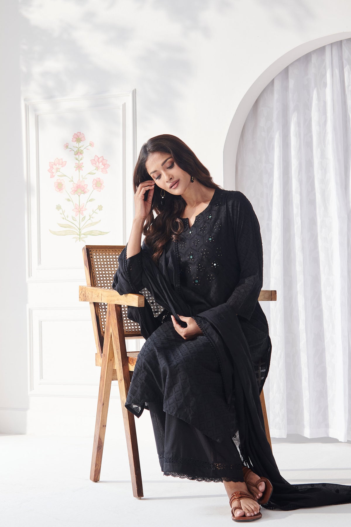 Mumtaz Rania Black Kurta