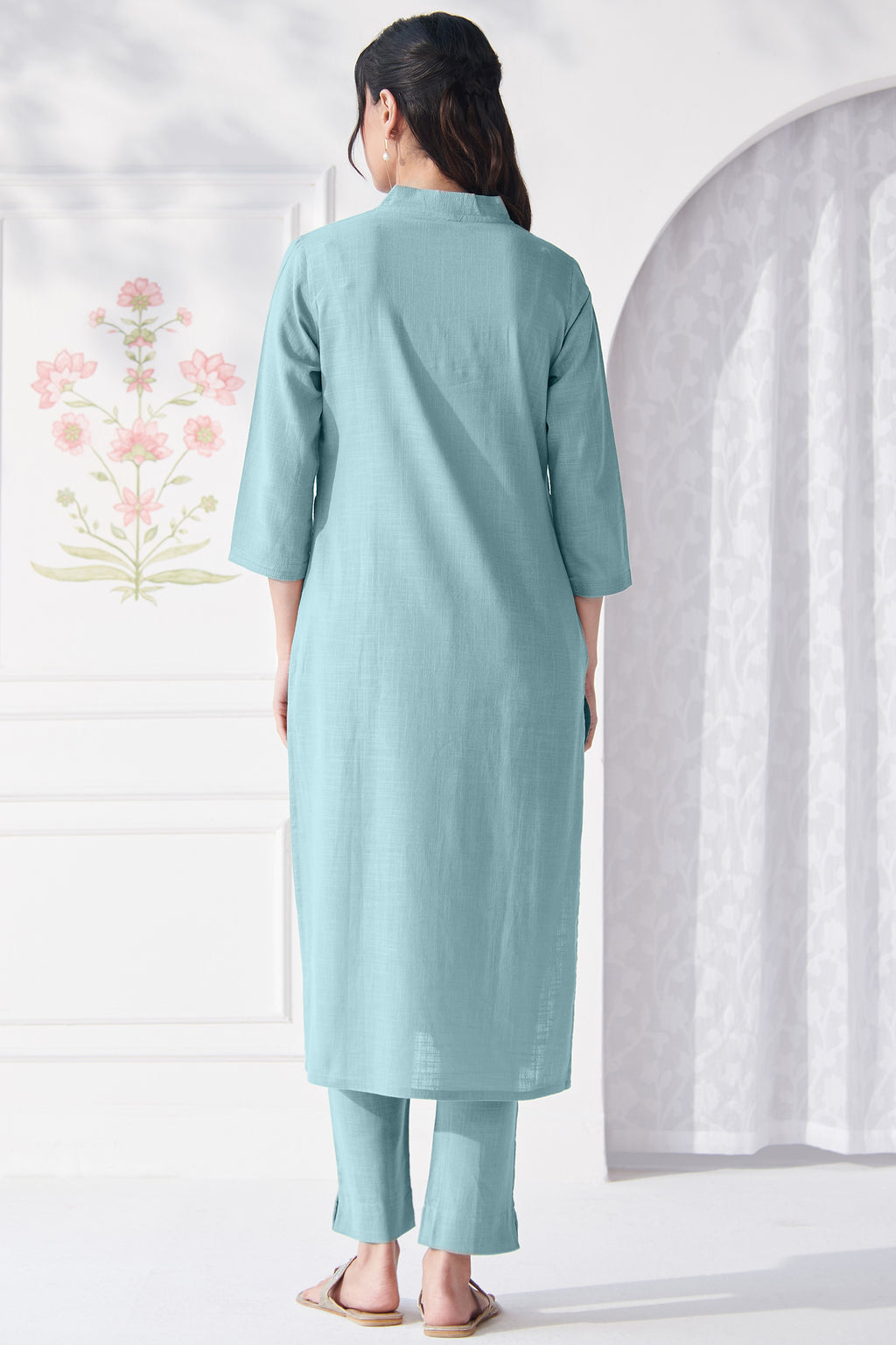 Roza Shaheen Blue Kurta