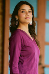 Roza Sehr Magenta Kurta