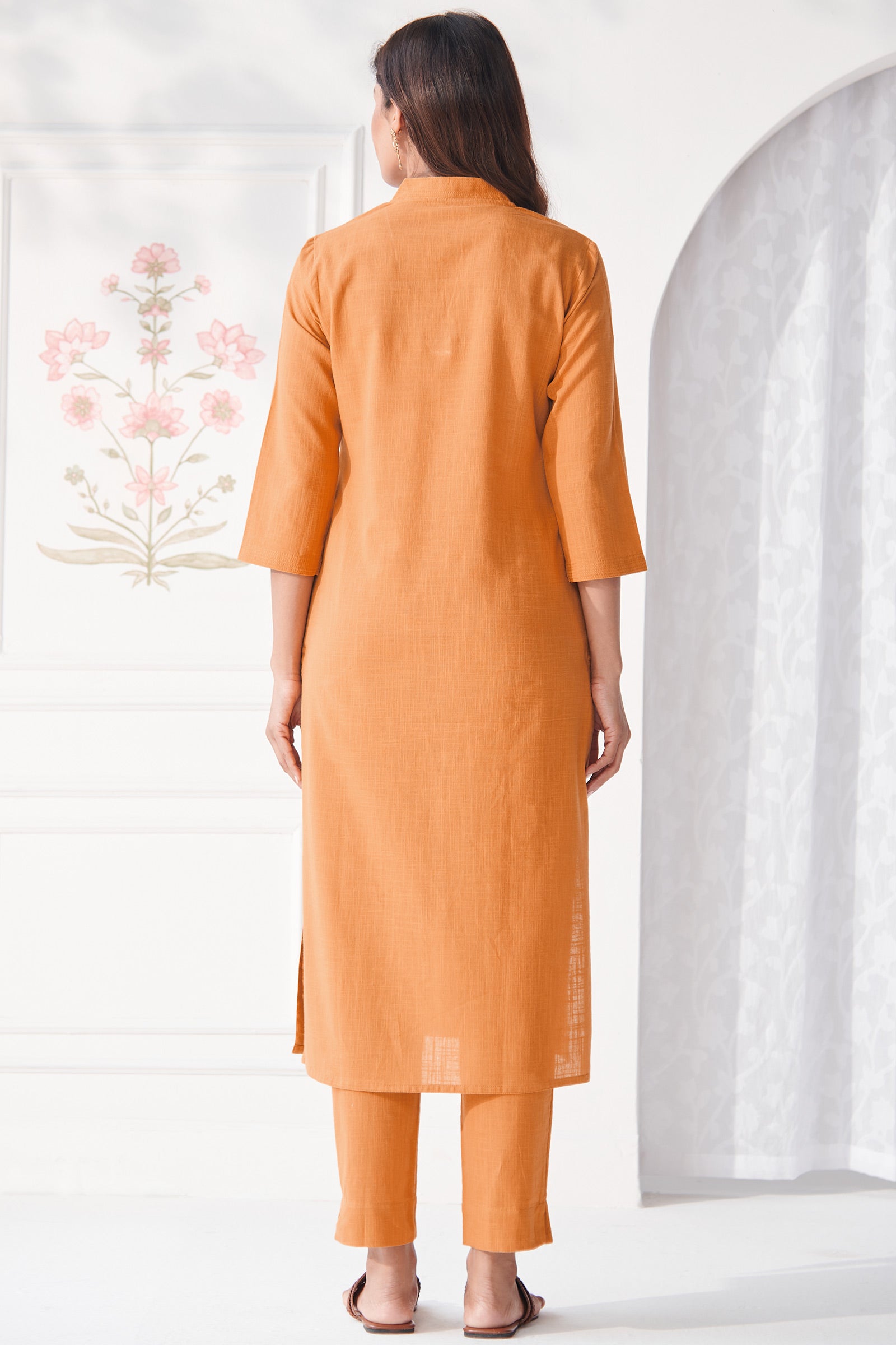 Roza Sarai Orange Kurta