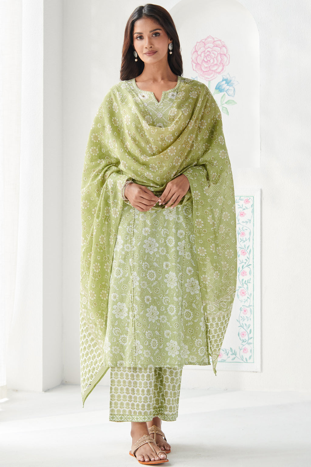 Gulbahar Firosa Sanganeri Kurta