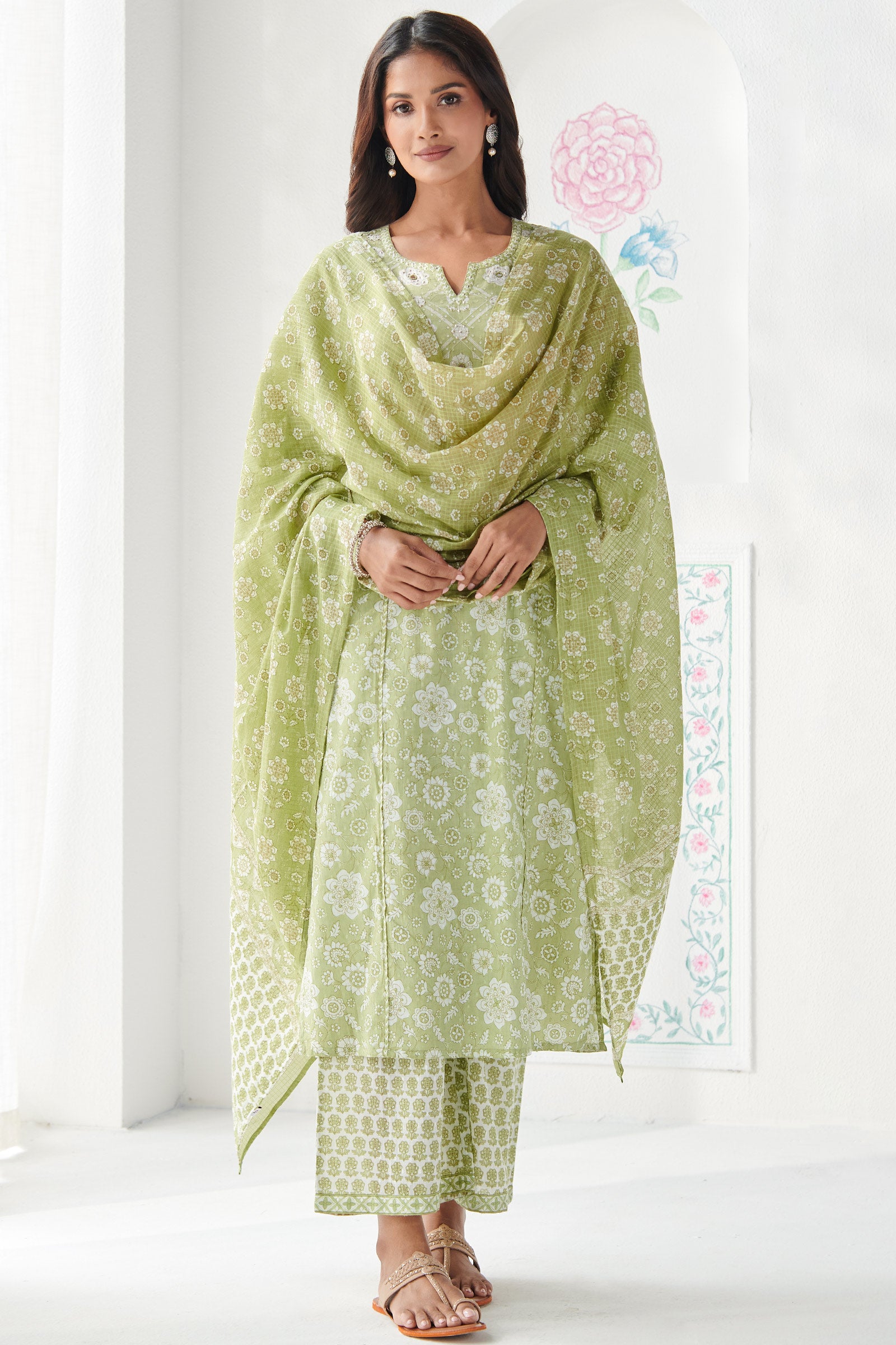 Gulbahar Firosa Sanganeri Kurta