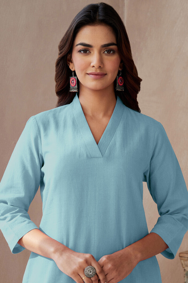 Roza Shirin Blue Kurta