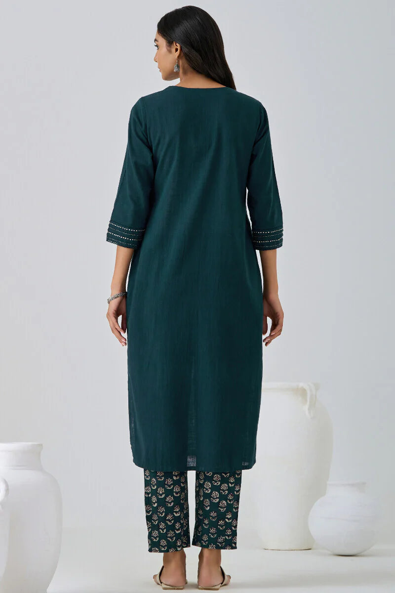 Surplus: Roza Jannat Dark Blue Kurta