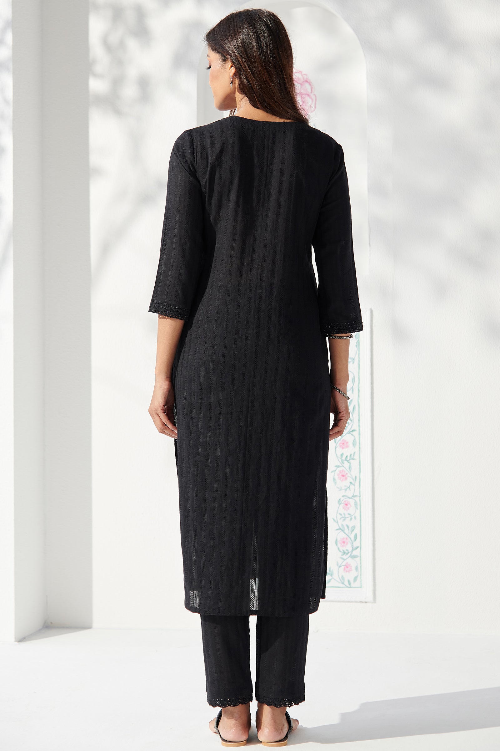 Roza Nazira Black Kurta