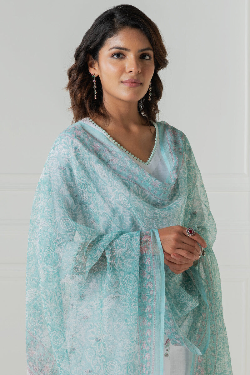 Nazm Sahira Block Printed Kota Dupatta