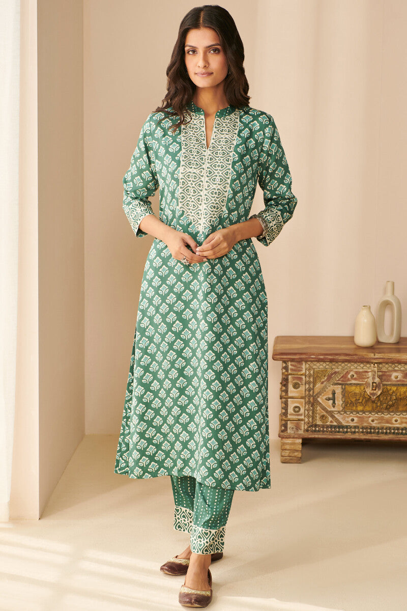 Sehra Nikhat Bagru Modal Kurta