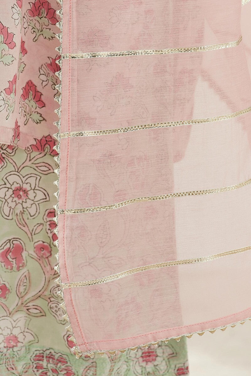 Gauhar Farhat Pink Cotton Silk Dupatta