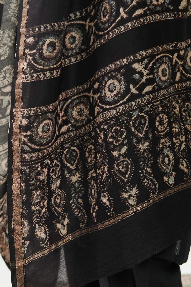 Nasrine Mehnaz Ajrak Chanderi Dupatta