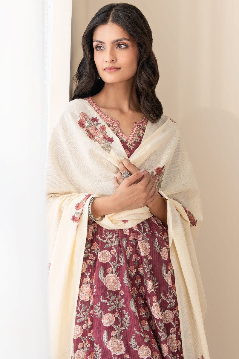Nasrine Nahida Sanganeri Cotton Dobby Kurta