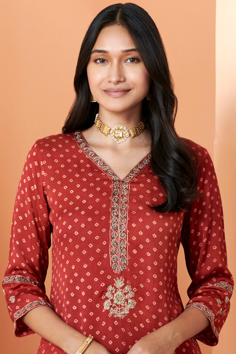 Shirin Alizah Ajrak Modal Kurta