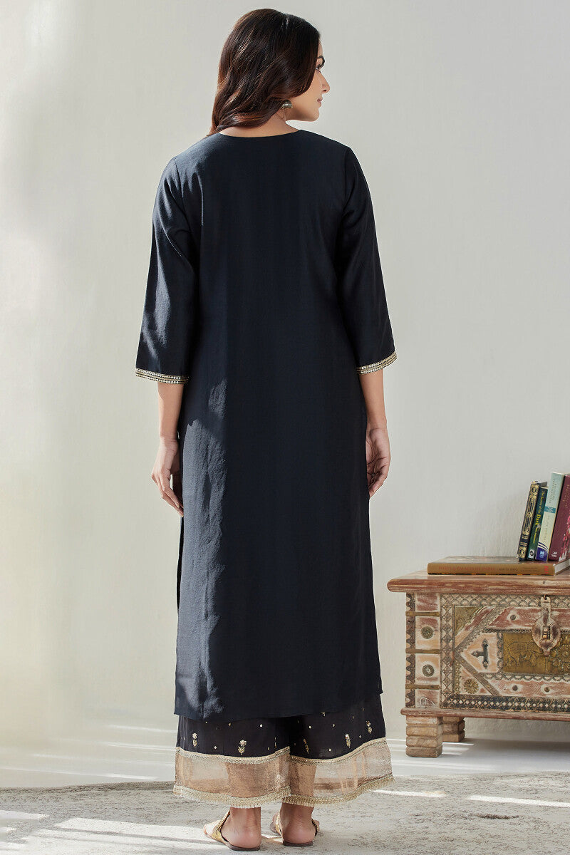 Gauhar Maira Black Chanderi Kurta