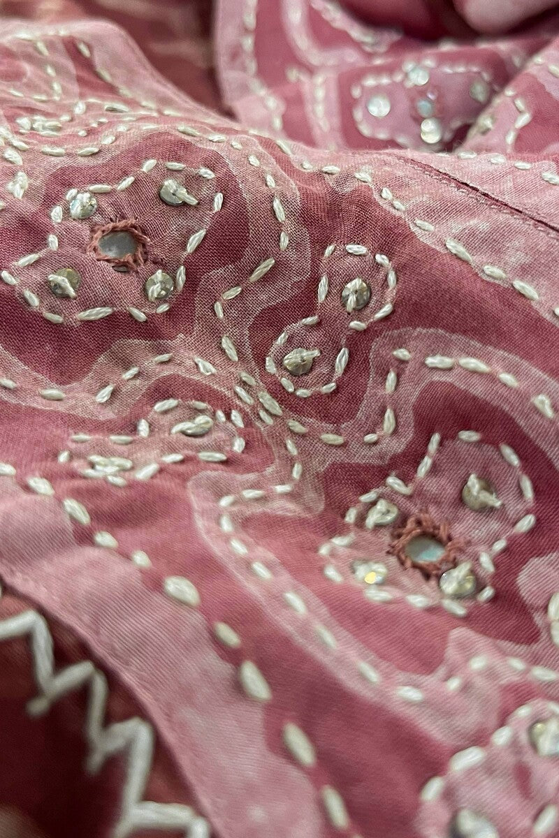 Sehra Zarah Pink Dabu Kurta