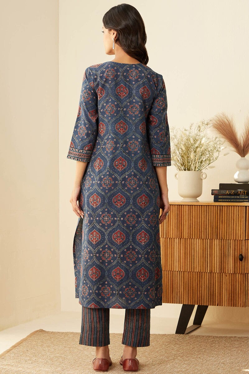 Sehra Zoya Ajrak Kurta