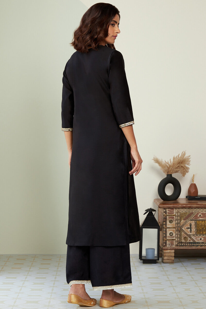 Gauhar Maira Black Chanderi Kurta