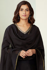 Gauhar Maira Black Chanderi Dupatta