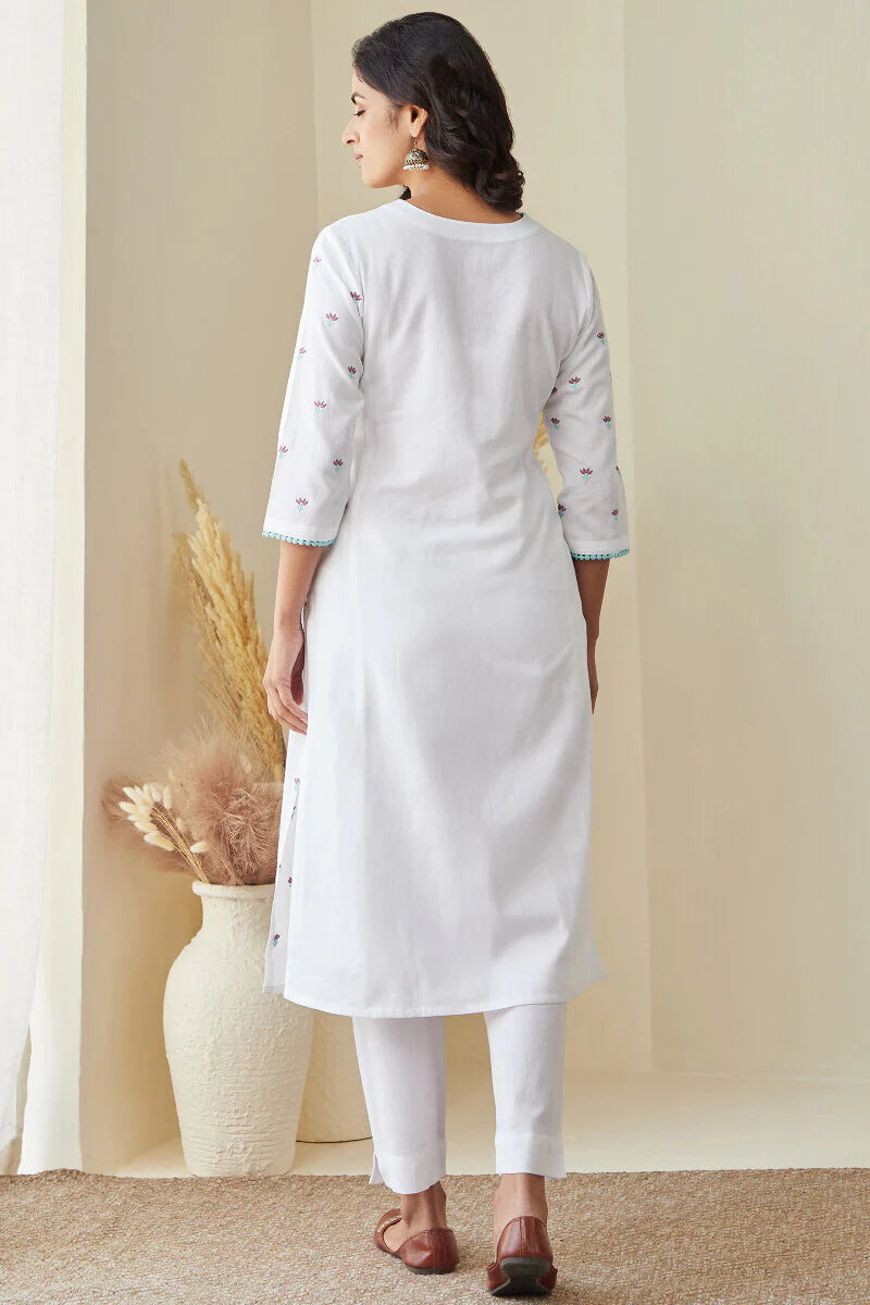 Nazm Sahira White Kurta