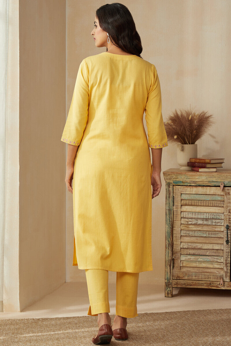Roza Zoya Yellow Kurta