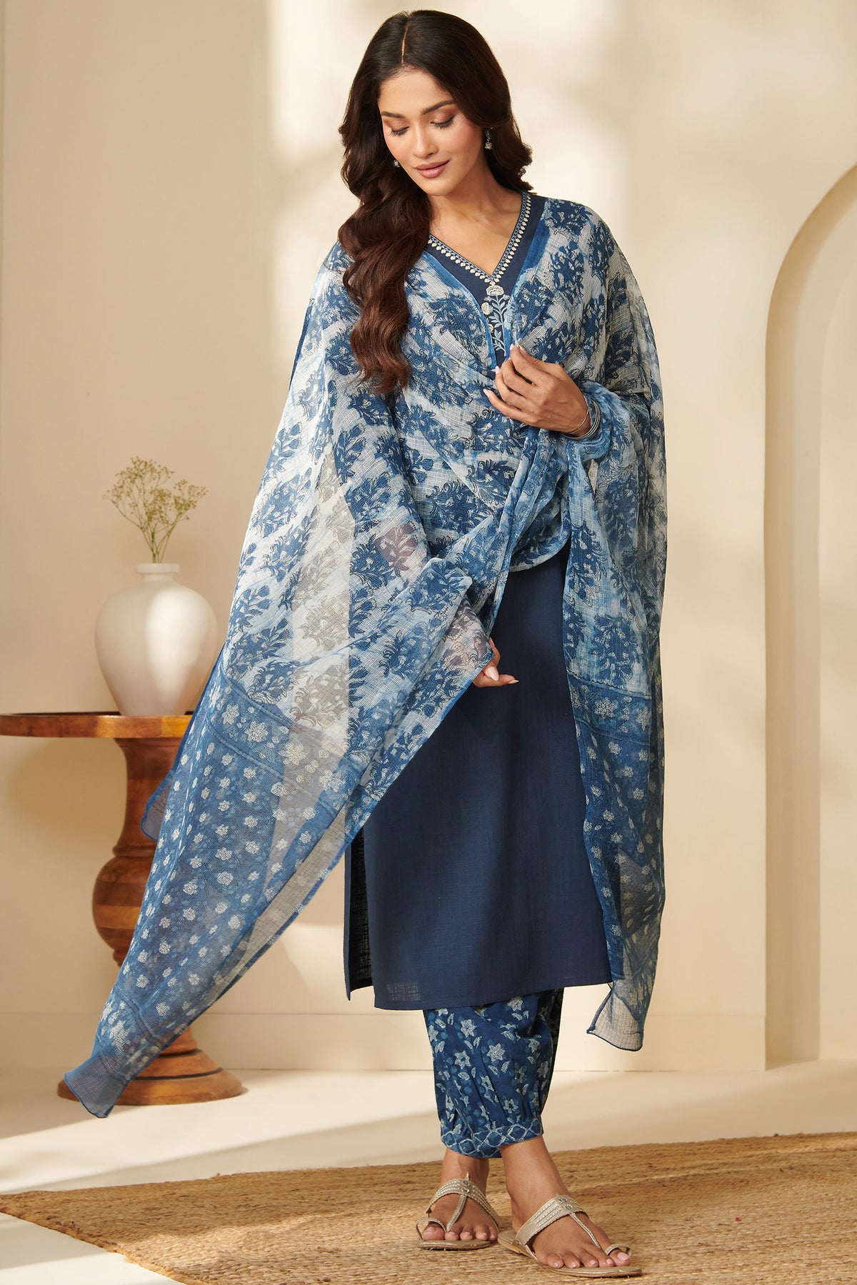 Mehraab Nihad Midnight Blue Kurta
