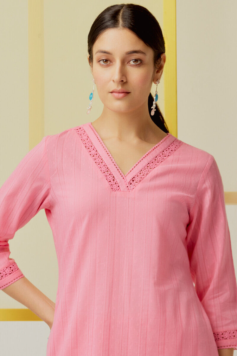 Roza Sehr Pink Kurta