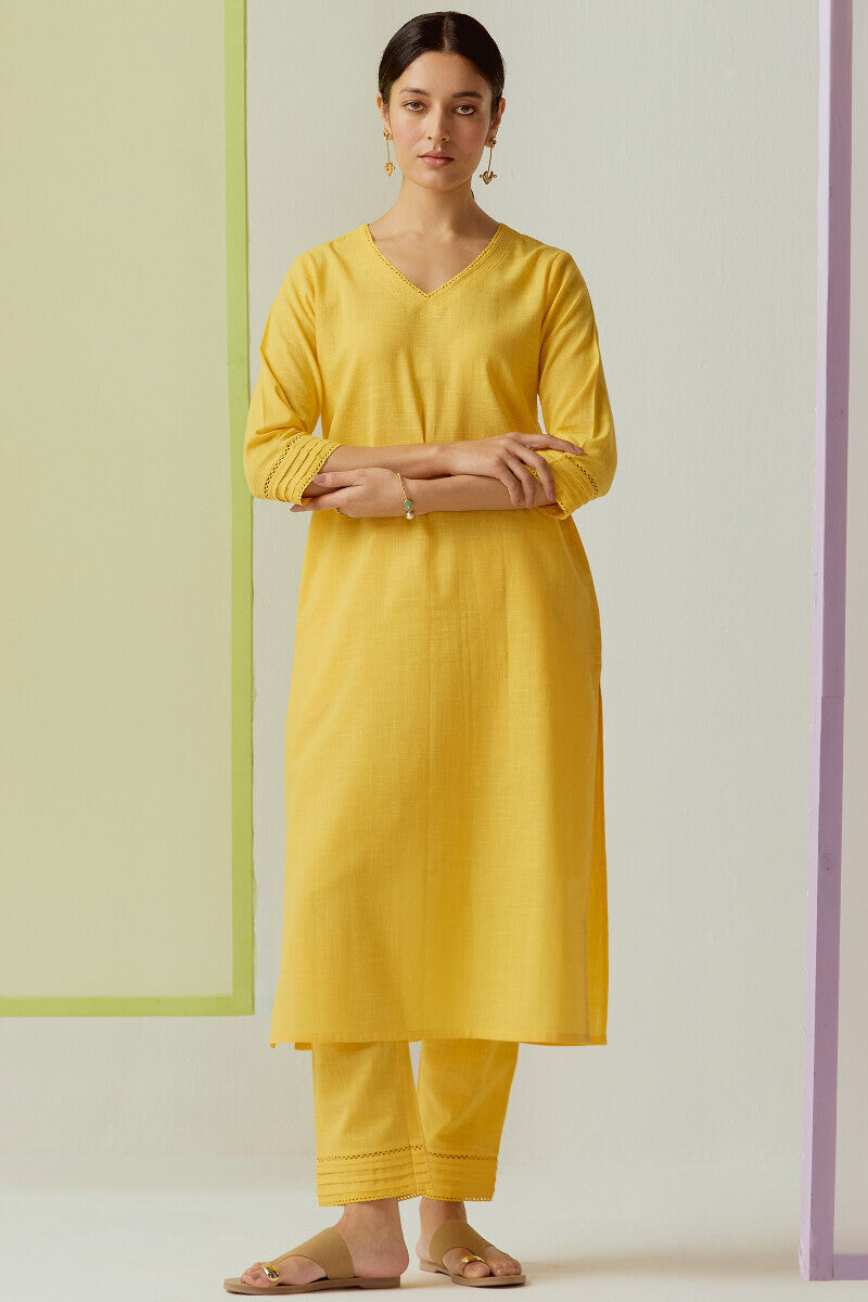 Roza Sahira Yellow Kurta