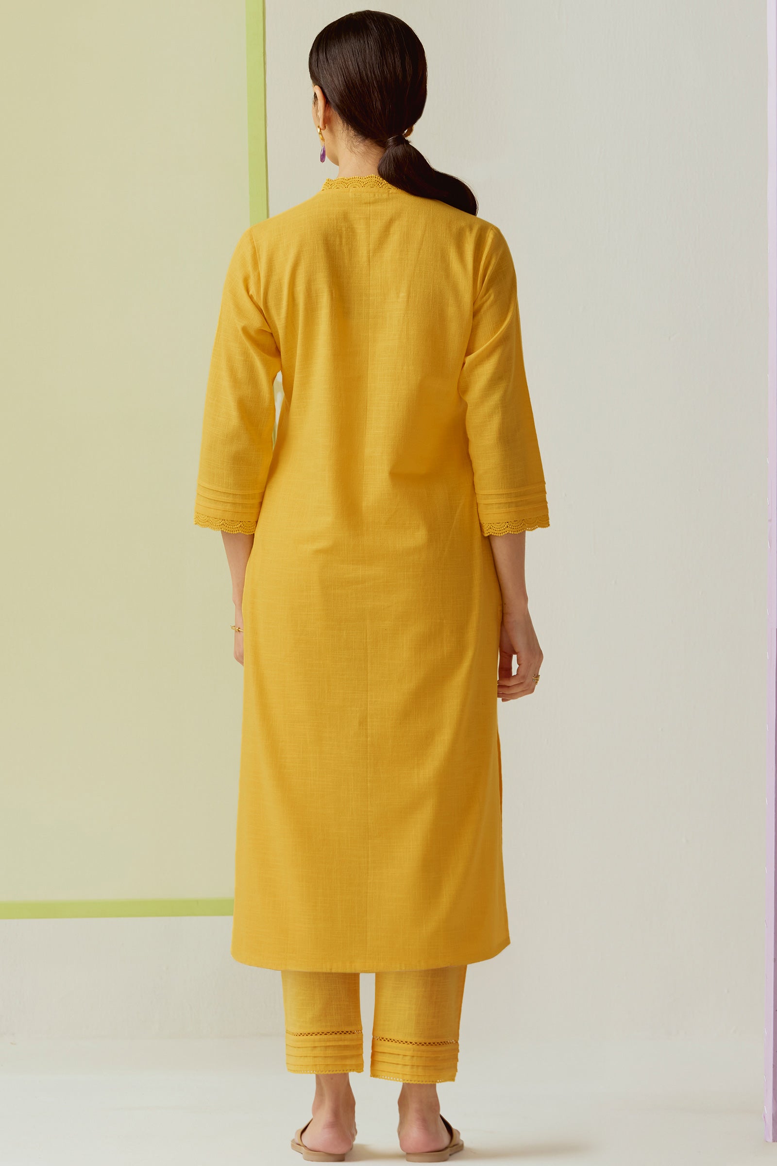 Roza Sehreen Mustard Kurta