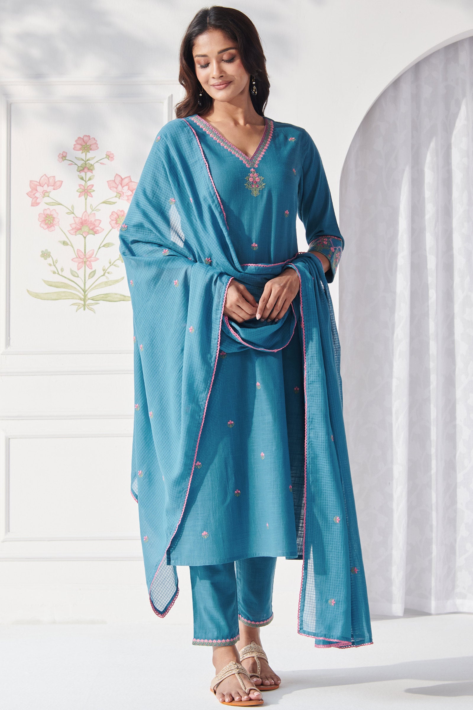 Mehraab Alisha Blue Kurta