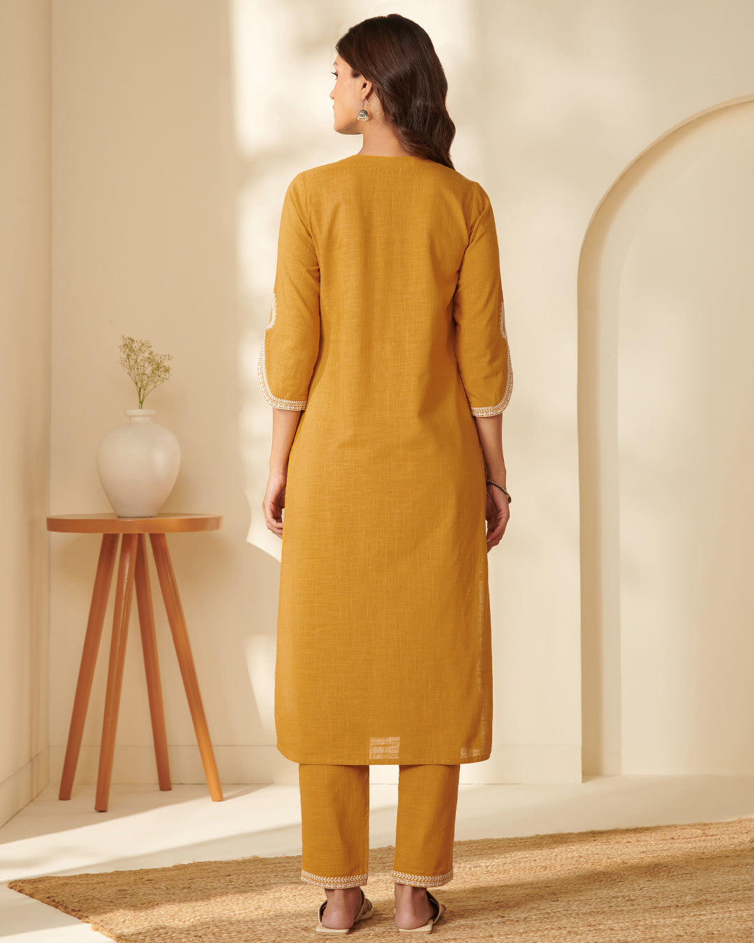 Mehraab Bano Mustard Kurta