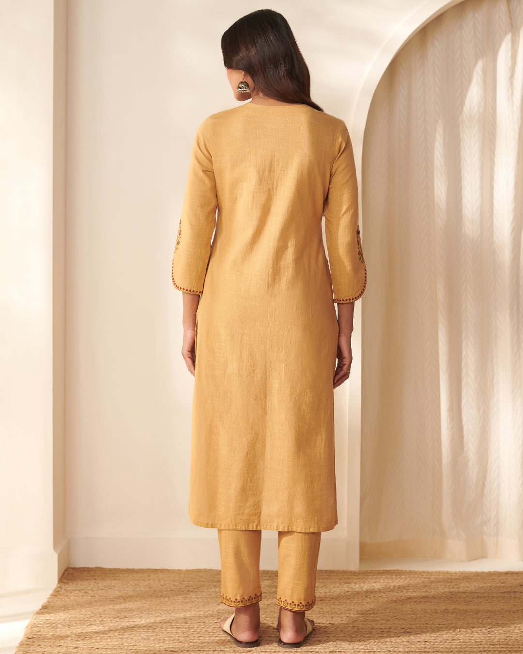 Surplus: Mehraab Ameera Straw Yellow Kurta