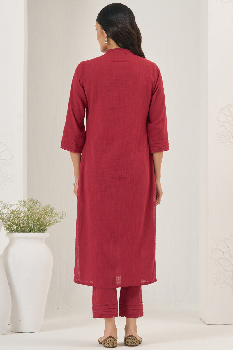 Roza Nida Brick Red Kurta