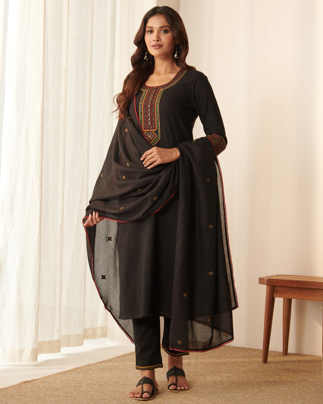 Mehraab Nahiza Black Kurta