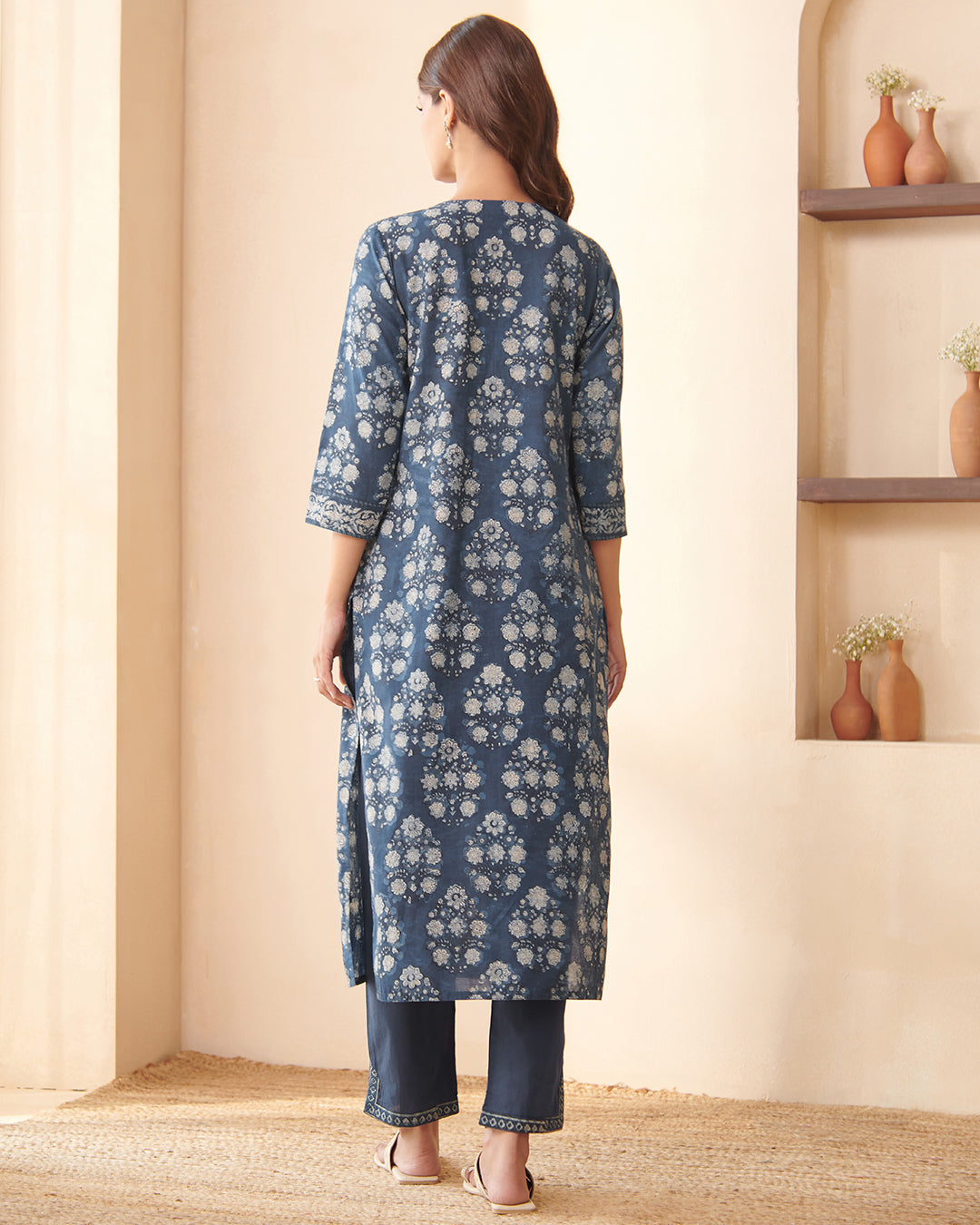 Sehra Zahira Bagru Dabu Kurta