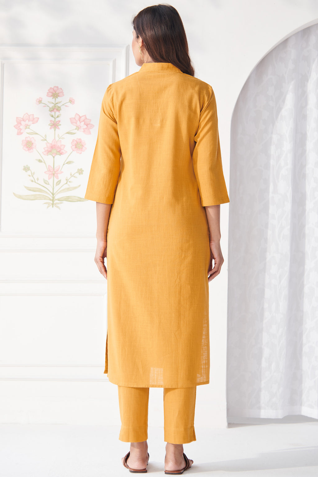 Roza Nazm Mustard Kurta