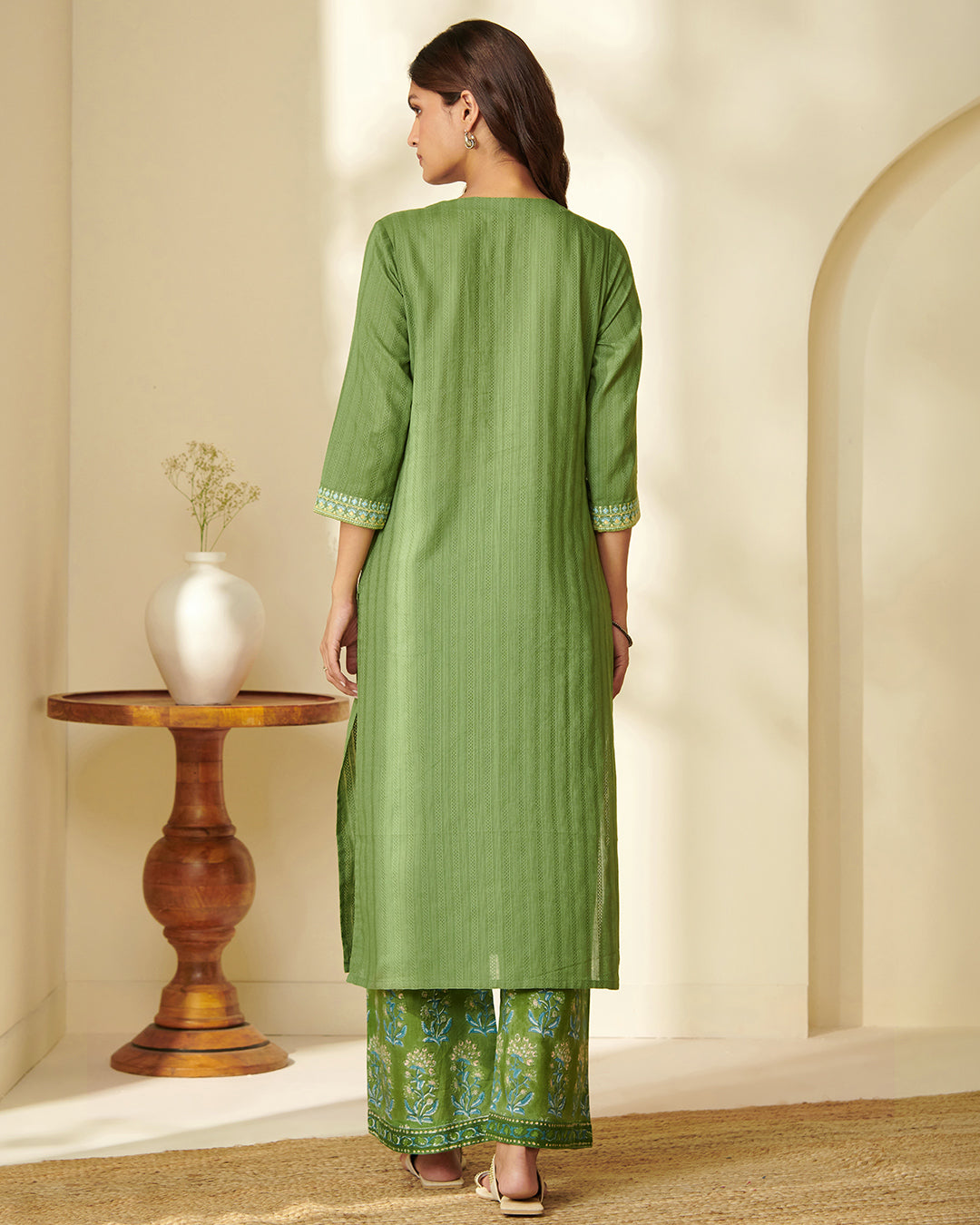 Mehraab Riya Jade Lime Kurta