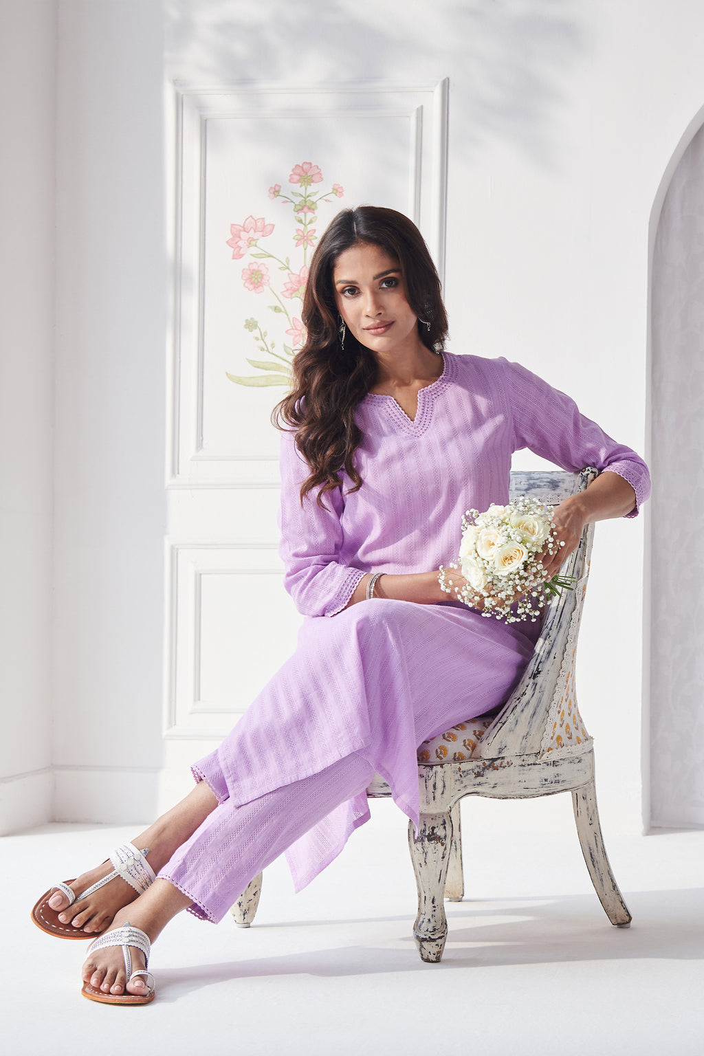 Surplus: Roza Rumi Purple Kurta