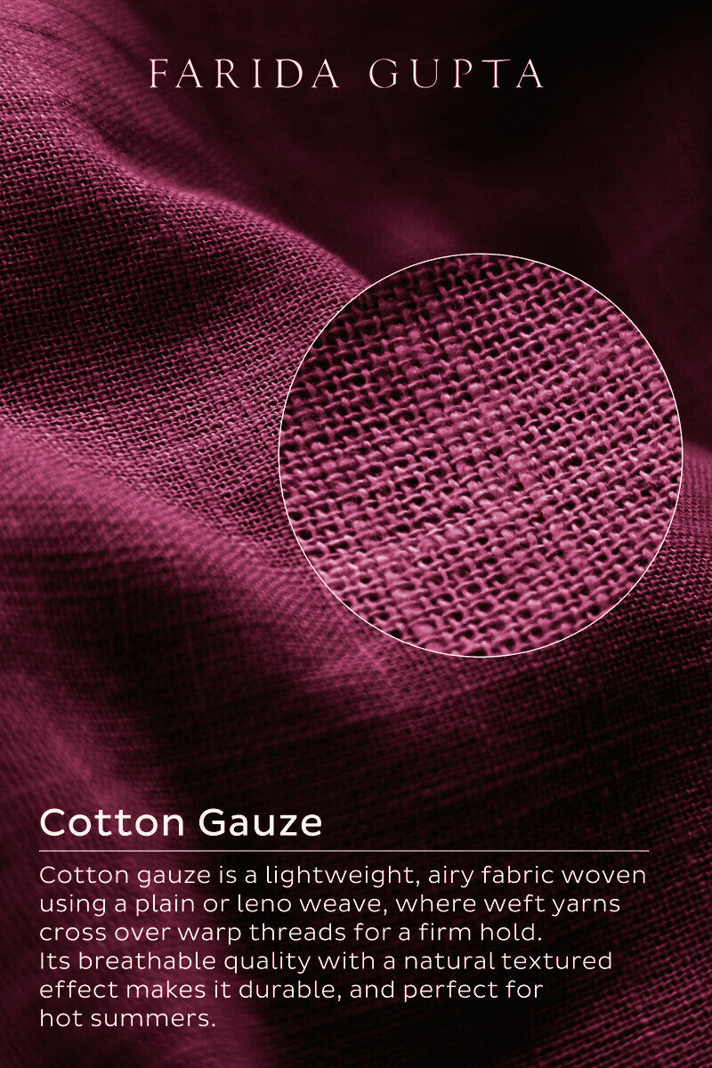 Roza Sahira Wine Kurta