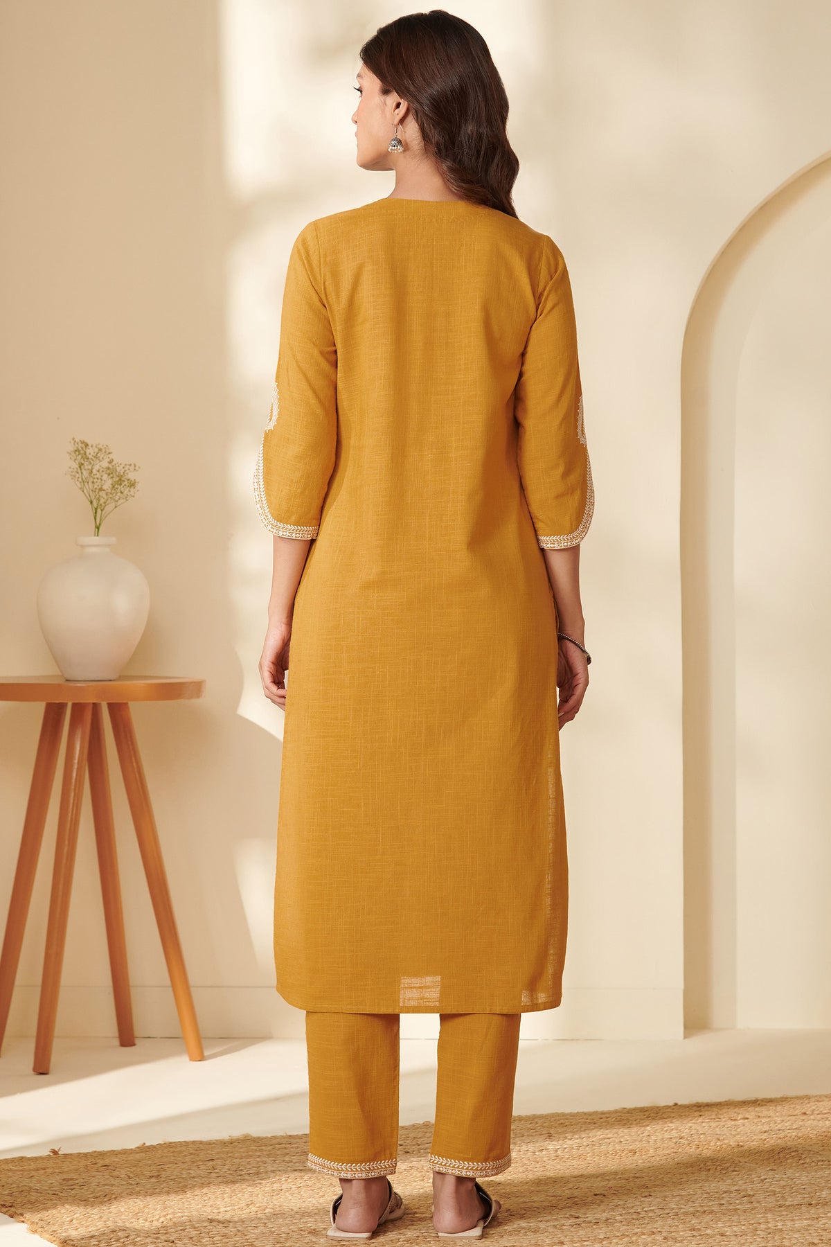 Mehraab Bano Mustard Kurta