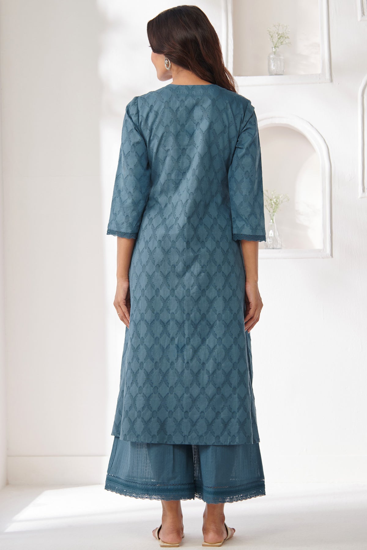 Roza Tasnim Blue Kurta