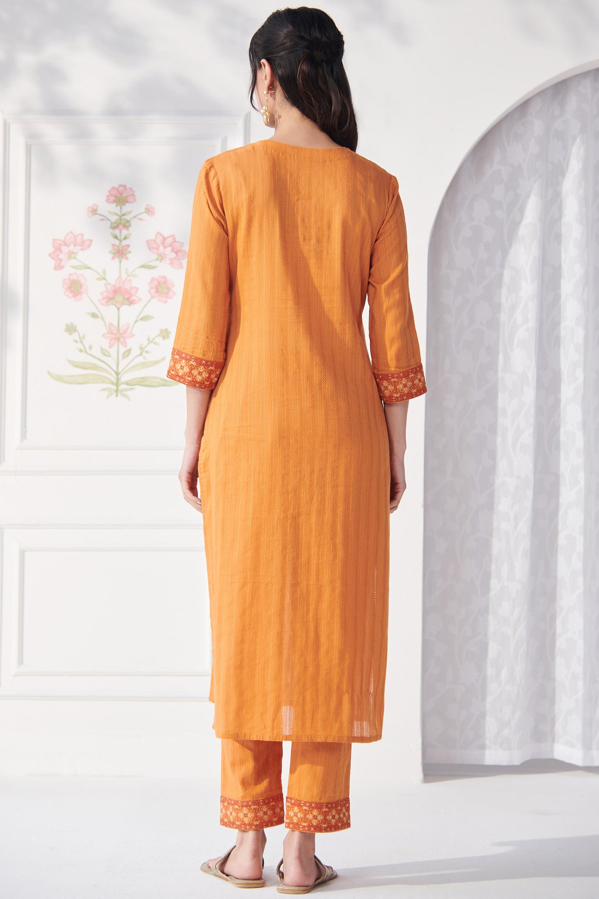 Mehraab Nahida Orange Kurta