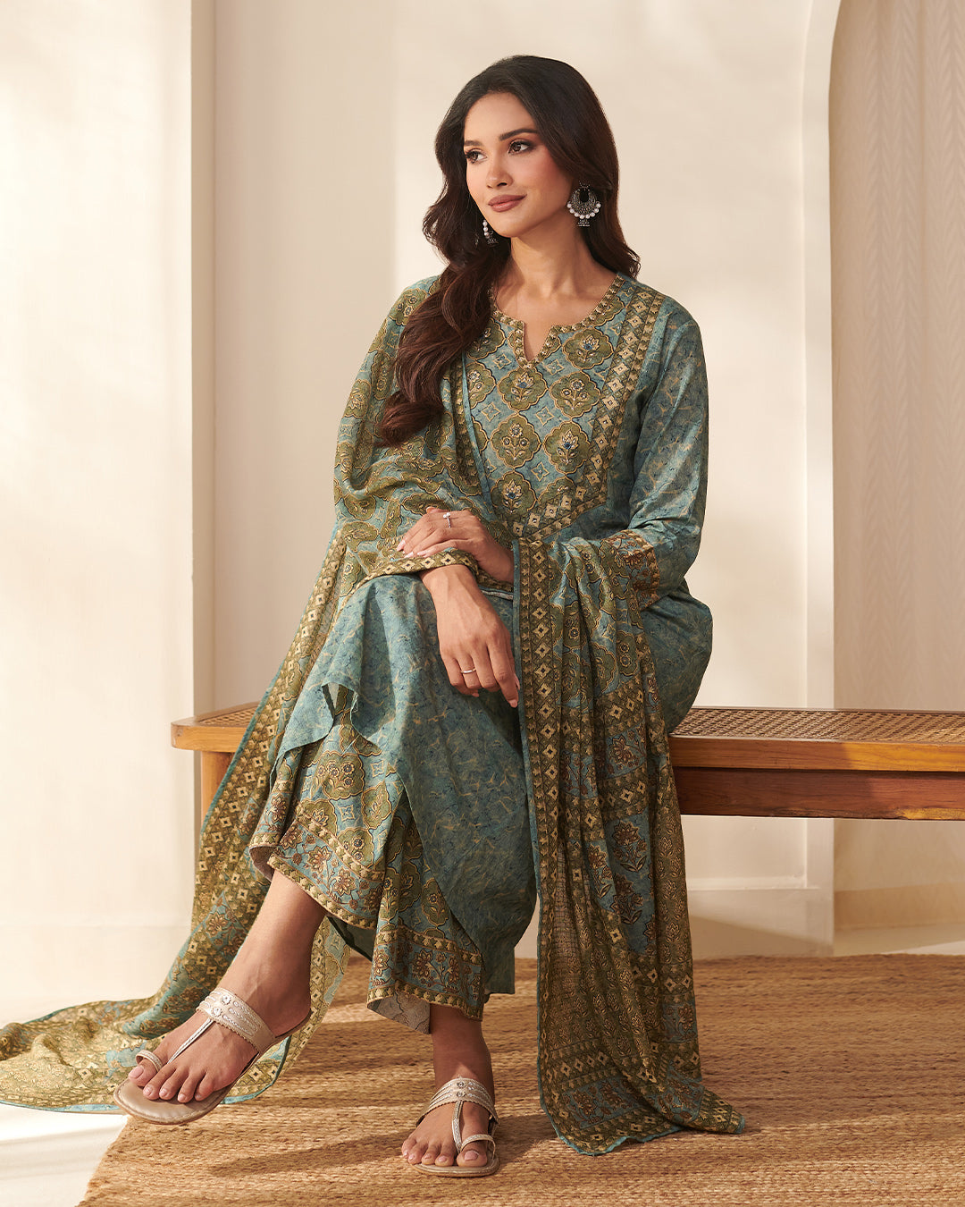Rangrez Aafiya Blue Kurta