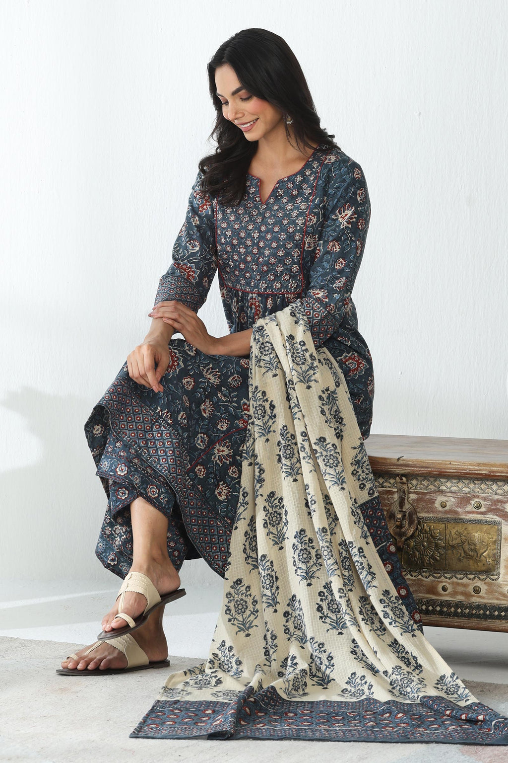 Sehra Afsana Bagru Kurta