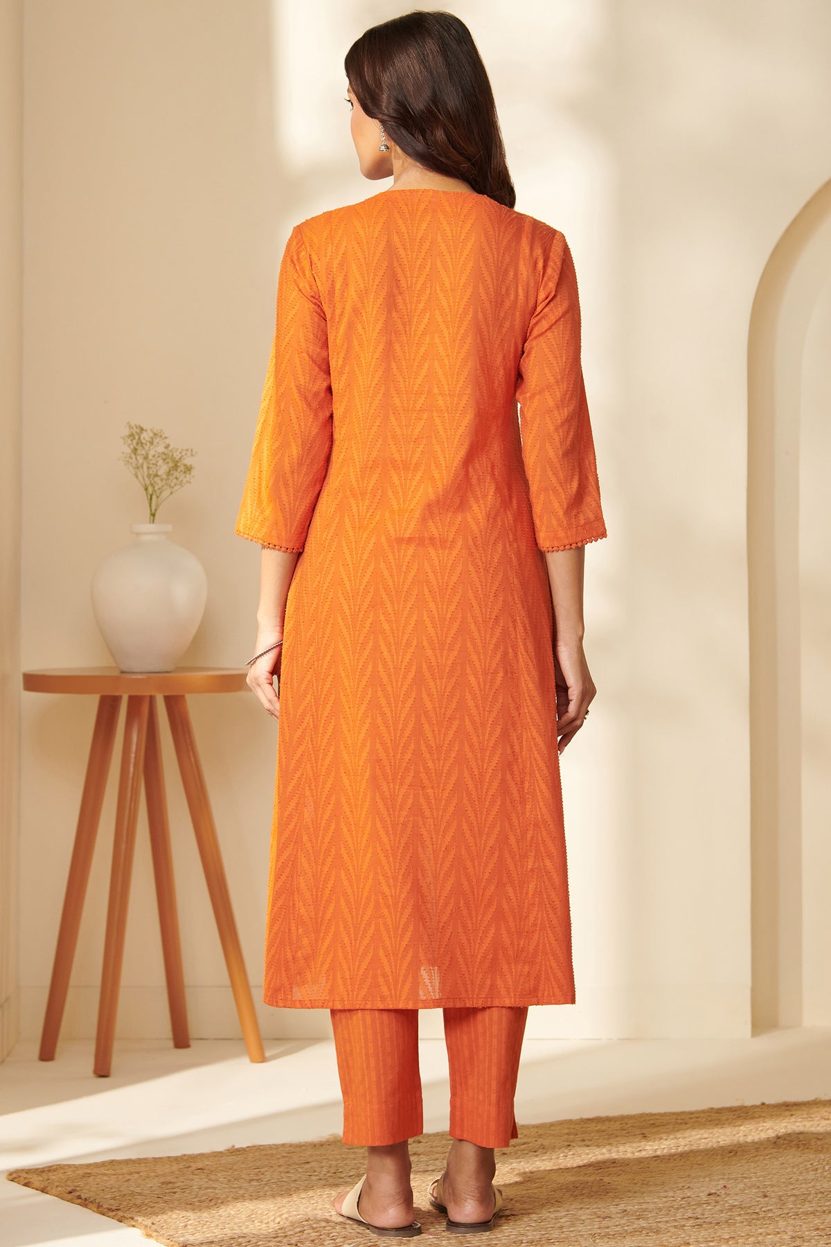 Roza Omaira Orange Kurta