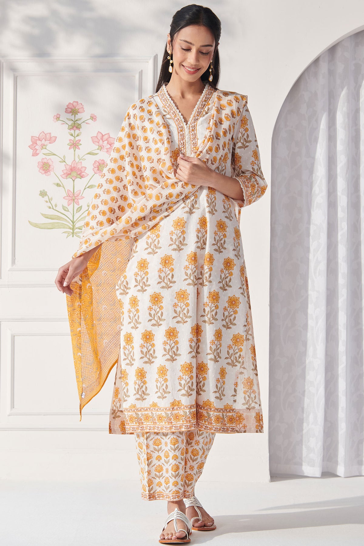 Gulbahar Parisa Sanganeri Kurta