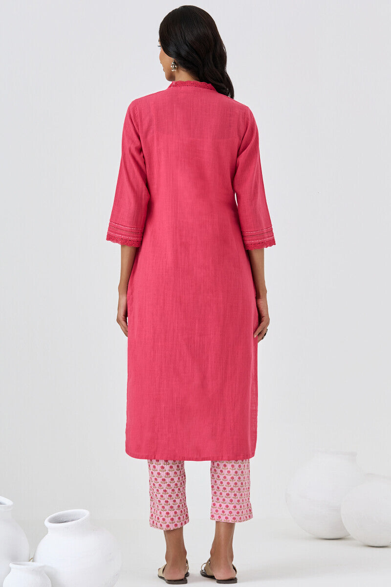 Roza Sehreen Raspberry Kurta