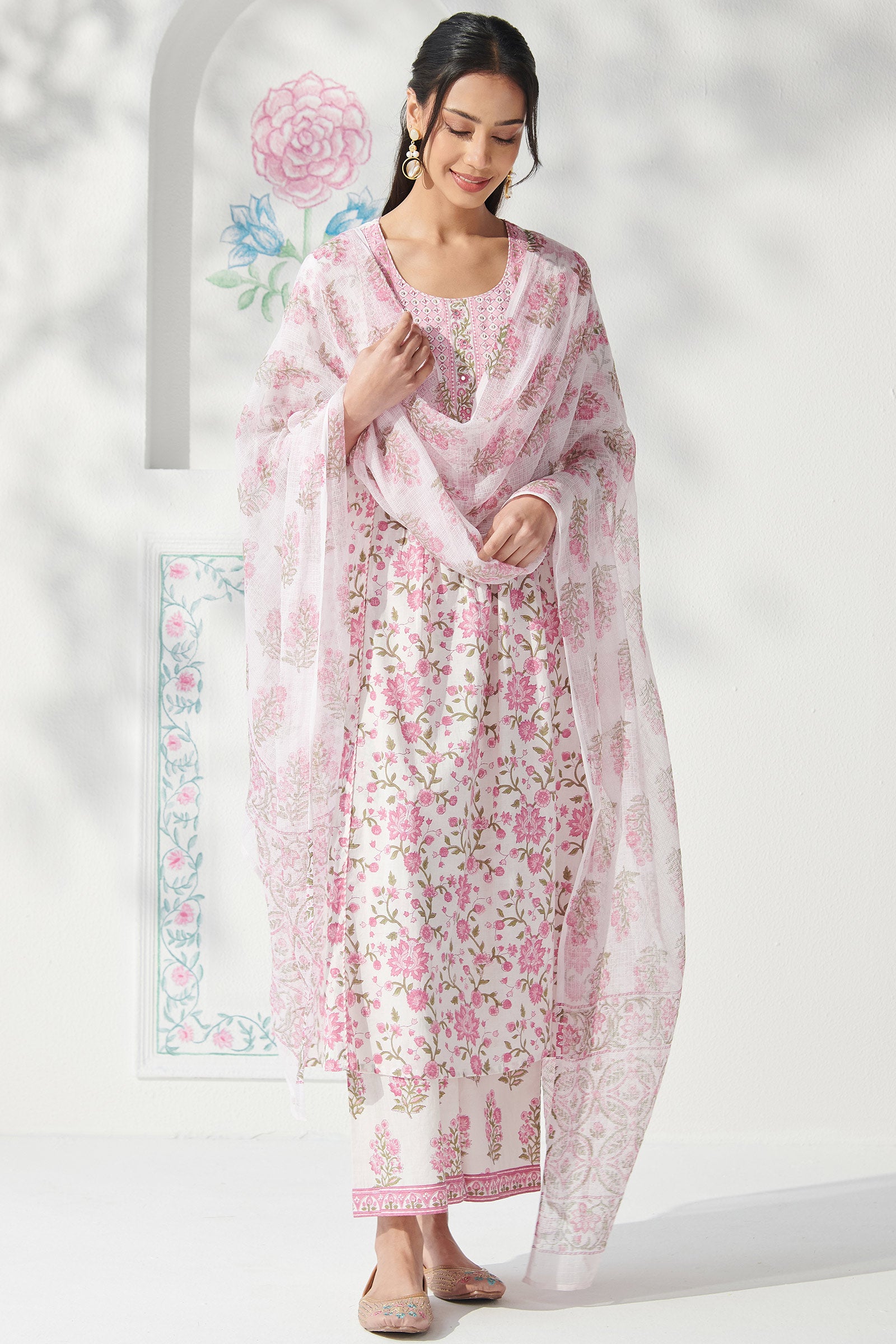 Gulbahar Amreen Sanganeri Kurta