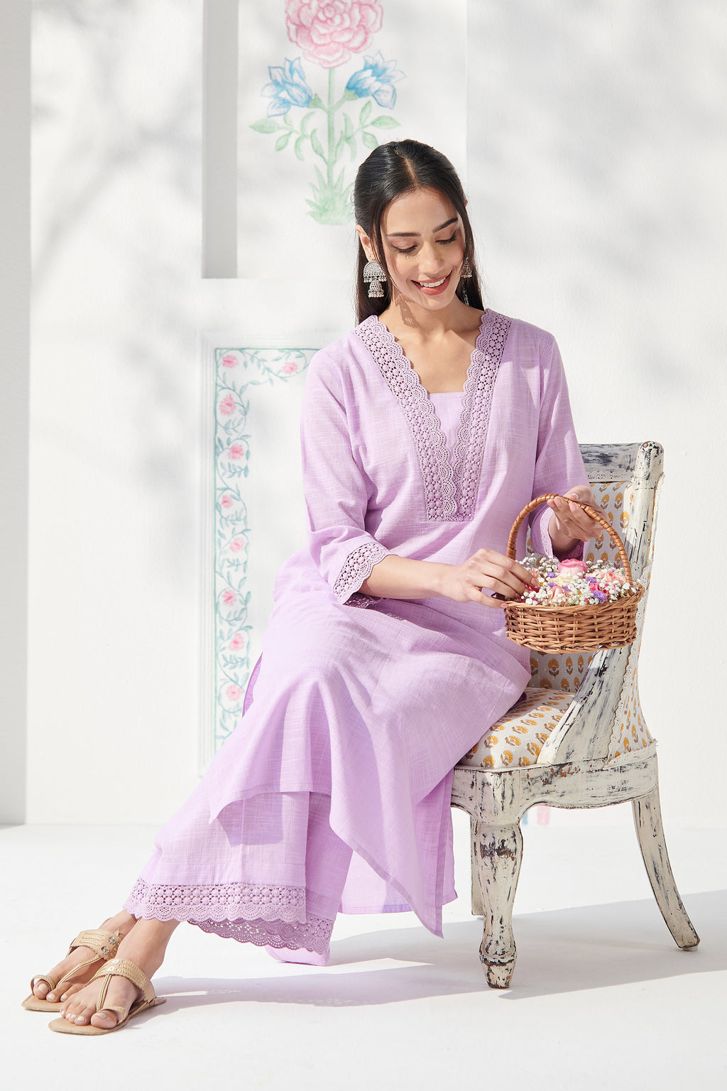 Roza Sehreen Lilac Kurta