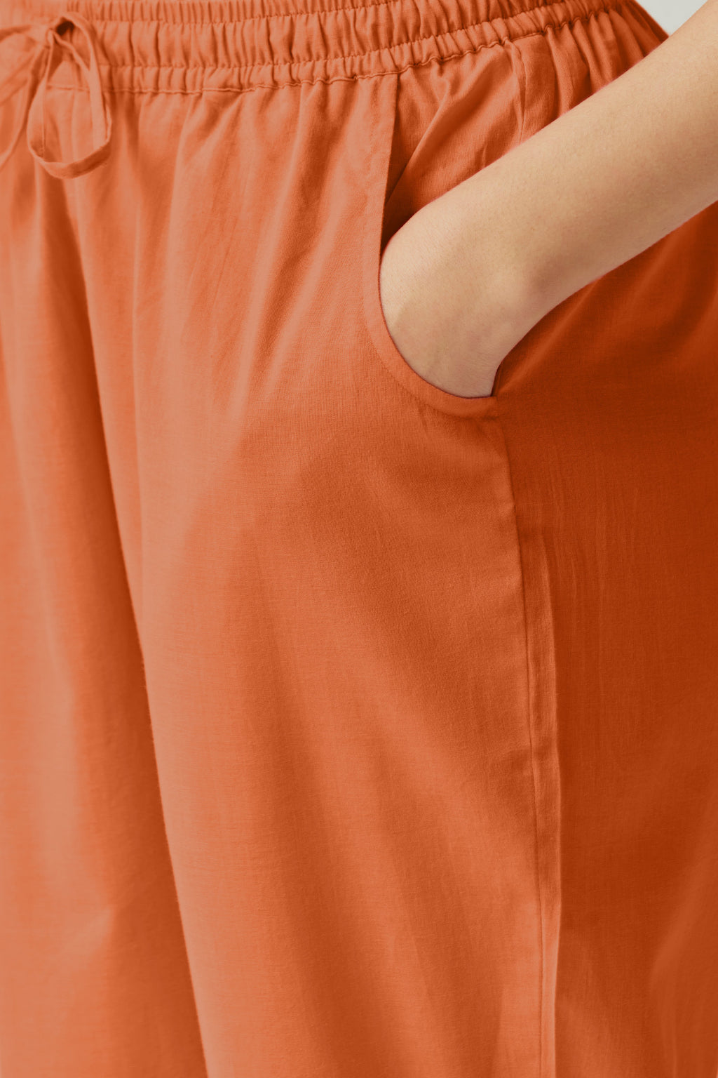 Roza Farhat Rust Orange Narrow Pants