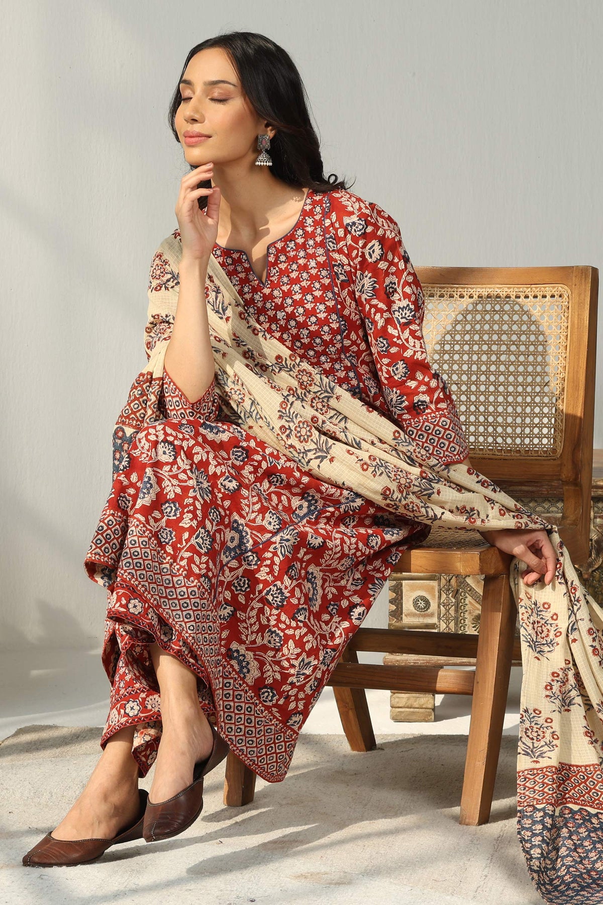 Sehra Ziah Bagru Kurta